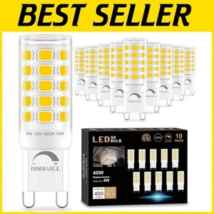 Energy-Efficient 4000K Daylight G9 LED Bulbs - Dimmable, 10 Pack for Home Decor - Picture 1 of 10
