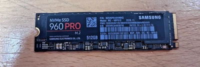 Samsung 960 PRO NVMe M.2 512GB SSD (MZ-V6P512BW) Solid State Drive NEW NO MANUAL - Image 1 of 3