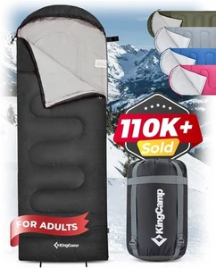 KingCamp Sleeping Bag 3 Season- Lightweight Waterproof Camping Sleeping Bag Ind - Picture 1 of 10