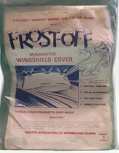 Vintage Frost Off 7 FT Magnetic Windshield Cover New Old Stock 60's? - Bild 1 von 5