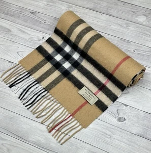 Burberry Kaschmir Schal 180 cm Beige Nova Check Made in Scotland - Bild 1 von 11