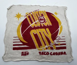 Houston Rockets Clutch City Taco Cabana 740 KTRH Vintage NBA Rally Toalla - Imagen 1 de 4