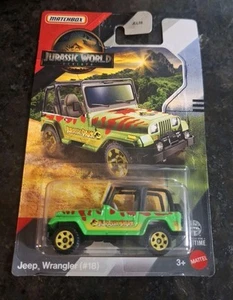 Matchbox Jurassic World Rebirth - Jeep Wrangler #18 The Green One - Picture 1 of 2