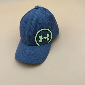 Under Armour Baseball Cap Hat Youth Gray S/M Fitted Curved Brim Embroidered Logo - Picture 1 of 10