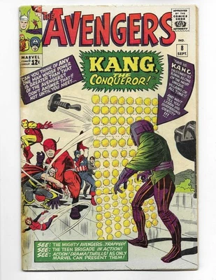 Avengers 8 1964 Marvel Comics G/VG 3.0 1st App Of Kang Thor Iron Man Giant-Man - Image 1 of 2