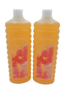 Avon Senses Bubble Bath: Orange & Honeysuckle, LOT of 2 (24 oz. Each) New Sealed - Picture 1 of 3