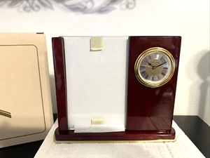 STUART AUSTIN Quartz Mantle Clock W/picture Frame 8.5"X6.75" New - Picture 1 of 5