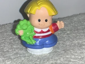 Little People Eddie with Freddie the Frog, Blonde Boy Orange Backpack - Picture 1 of 8