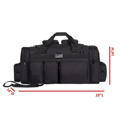 K-CLIFFS 30" Large Gun Range, Tactical Duffel Bag with US Flag Patch Lockable
