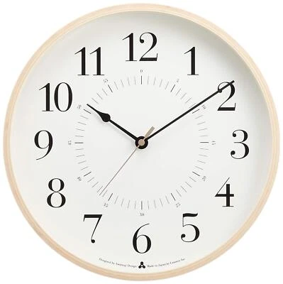 Lemnos TOKI Radio clock AWA13-05 WH white Wall clock Analog 254x56mm 600g NEW - Image 1 of 4