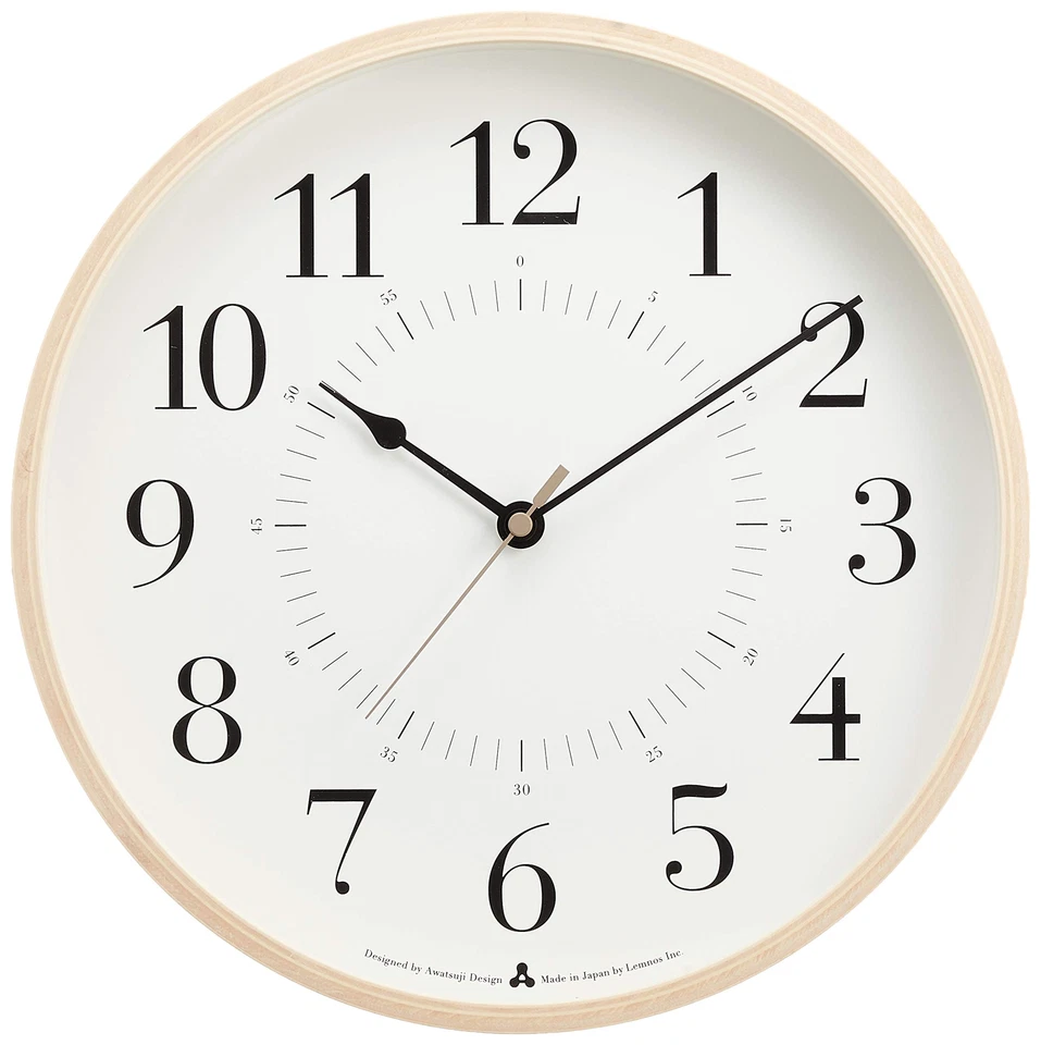 Lemnos TOKI Radio clock AWA13-05 WH white Wall clock Analog 254x56mm 600g NEW - Image 1 of 4