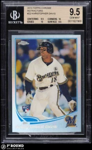 Khris Davis RC BGS 9.5+: 2013 Topps Chrome Refractors Rookie Card #22 POP 2 - Picture 1 of 3