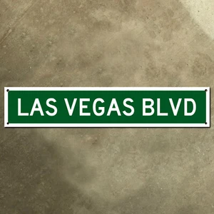 Las Vegas Boulevard Nevada street blade road sign 1963 36x7 Casino Rat Pack - Picture 1 of 1