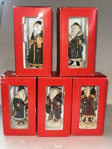 Vintage Lot 5 Miniatur Weihnachtsmänner "Antik Sammlung" Neu in Box, Anne-tique - Bild 1 von 15