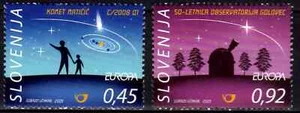 Slovenia 2009 ☀ Europa CEPT - Astronomy MiNr. 730 - 731 ☀ Mint never hinged (**) - Picture 1 of 1