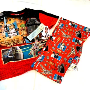 Boy's Size Large Lego Star Wars Pajamas Short Sleeve Long Pants New With Tags - Picture 1 of 6
