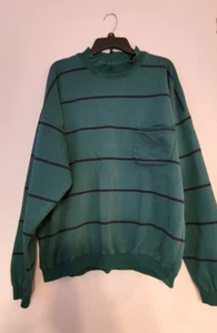 Eddie Bauer Outdoor Outfitters Herren Langarm Pullover Gr. XL Grün & Navy - Bild 1 von 16