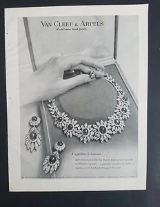 1960 Van Cleef & Arpels diamond necklace jewelry a signature to treasure ad - Picture 1 of 1