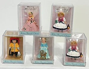 5 MINI ORNAMENTS FIGURINES HALLMARK MADAME ALEXANDER COLL 1997 MERRY MINIATURES - Picture 1 of 21
