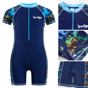 Boys Swimwear Surfing Bathing Suit Rash Guard Swimsuit Hot Spring Wetsuit Beach - Picture 1 of 17