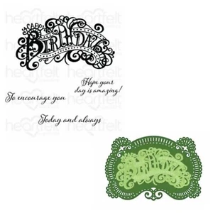 Combo de estampillas y matrices de cumpleaños elaboradas con sentimientos especiales de Heartfelt Creations - Imagen 1 de 1