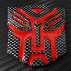 Car Badge Transformers Autobot ABS Carbon Fiber Red Motorcycle  Emblem Sticker