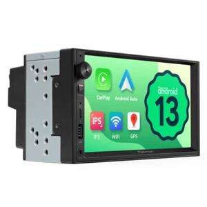 In Dash 2 DIN Android 13 7" IPS Touch Screen Car Stereo Radio GPS Audio CarPlay - Picture 1 of 18