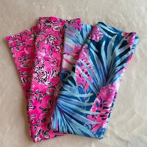 Neu ohne Etikett Lilly Pulitzer Mini Maia Leggings DUO Mädchen Medium 6-7 pink blau - Bild 1 von 7