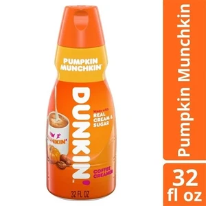 Dunkin Pumpkin Munchkin Non Dairy Coffee Creamer 946ml - USA IMPORT - Picture 1 of 9
