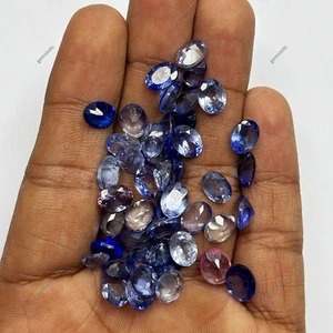 Zaffiro Naturale 5,40 Ct 5x5 mm Taglio Ovale Pietre Preziose Blu Perfette Lotto CERTIFICATO - Foto 1 di 8