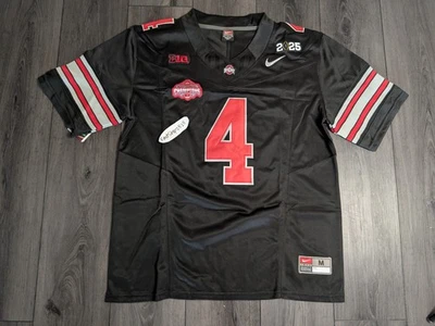 Jeremiah Smith #4 Ohio Buckeyes 🏈 Stitched Heritage Jersey BLACKOUT Medium - Image 1 of 3