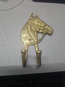 Messing Pferd Wandhaken Doppelhaken Vintage Nachlassfund. Schöner Top PC - Bild 1 von 4