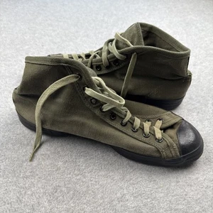 Zapatilla deportiva de combate de lona del ejército de Estados Unidos de colección de los años 40 Segunda Guerra Mundial. Talla US Hombre 10 - Imagen 1 de 9