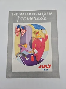 Waldorf-Astoria Promenade - 1936 July - Hotel NY Guest Magazine - America - Bild 1 von 3