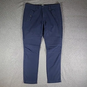 Michael Bastian Hose Herren 34 Navy Passt 34x31 Elfenbein Cord Doppelknie Slim Gap - Bild 1 von 15
