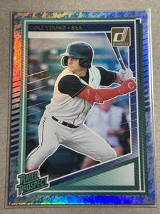 2025 Donruss Baseball Cole Young Rated Prospect Rocket Foil #152 Mariners - Picture 1 of 2