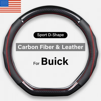 Flat Bottom Car Steering Wheel Cover For Buick Encore, Envista, Enclave ST 15'' Foto 1 de 4