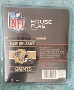 New Orleans saints vertical house Banner flag 28" X 40" double sided - Picture 1 of 1