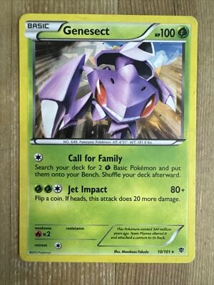 Pokemon Plasma Blast Cracked Ice Holo Rare Genesect 10/101 - HP - Image 1 of 2