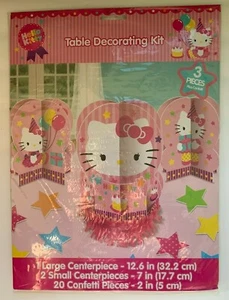 Hello Kitty Table Decorating Kit 3 Centerpieces 1 Large 2 Small and Confetti - Picture 1 of 3
