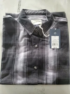 Mens Universal Thread Long Sleeve Button Down Plaid Striped Dress Shirt Grey... - Picture 1 of 1