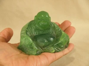 Bolsa adorno de lázuli dinastía Qing 6,5 cm pisapapeles invitando buena suerte auspicioso - Imagen 1 de 10