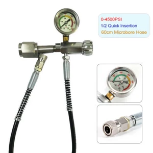 PCP SCBA Refill Charging Connector Valve Oxygen Tank Air Filling Adapter W/ Hose - Picture 1 of 8