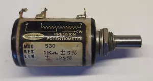 1 Stück 10 Gang Wendelpoti Potentiometer 1 K Ohm / LF 5 - Bild 1 von 1