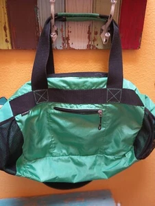 Vintage LL Bean  Large Green Nylon Tote- pre-own- very good - Picture 1 of 8