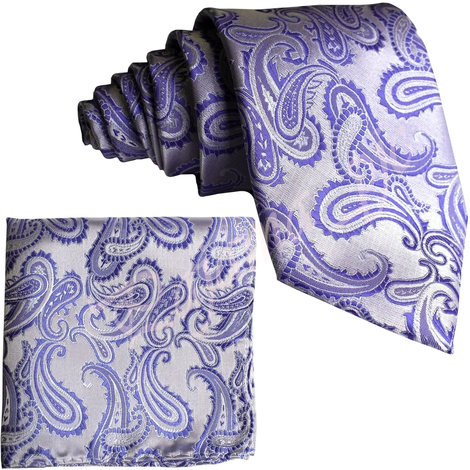 Conjunto de corbata y pañuelo para hombre de cachemira para boda fiesta graduación formal conjunto de corbata Foto 1 de 1