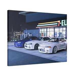 Nissan GTR R34 High Resolution Museum Quality Horizontal Canvas Print #002 - Picture 1 of 10