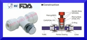 Raccordo regolatore flusso valvola osmosi inversa raccorderia acqua pneumatica - Bild 1 von 1