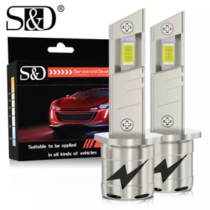 2X H1 LED Headlights Bulb High Low Beam Fog Lamp 50W 20000LM 6500K Bright White - Picture 1 of 8