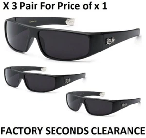 Locs Sunglasses x 3 Pair Factory Seconds Clearance - Wrap Around & Square Frame - Picture 1 of 21